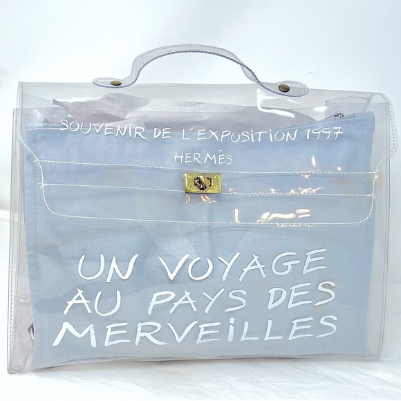 Hermes Clear Vinyl Kelly 40 Bag from 1997 Expo - Picture 1 of 14